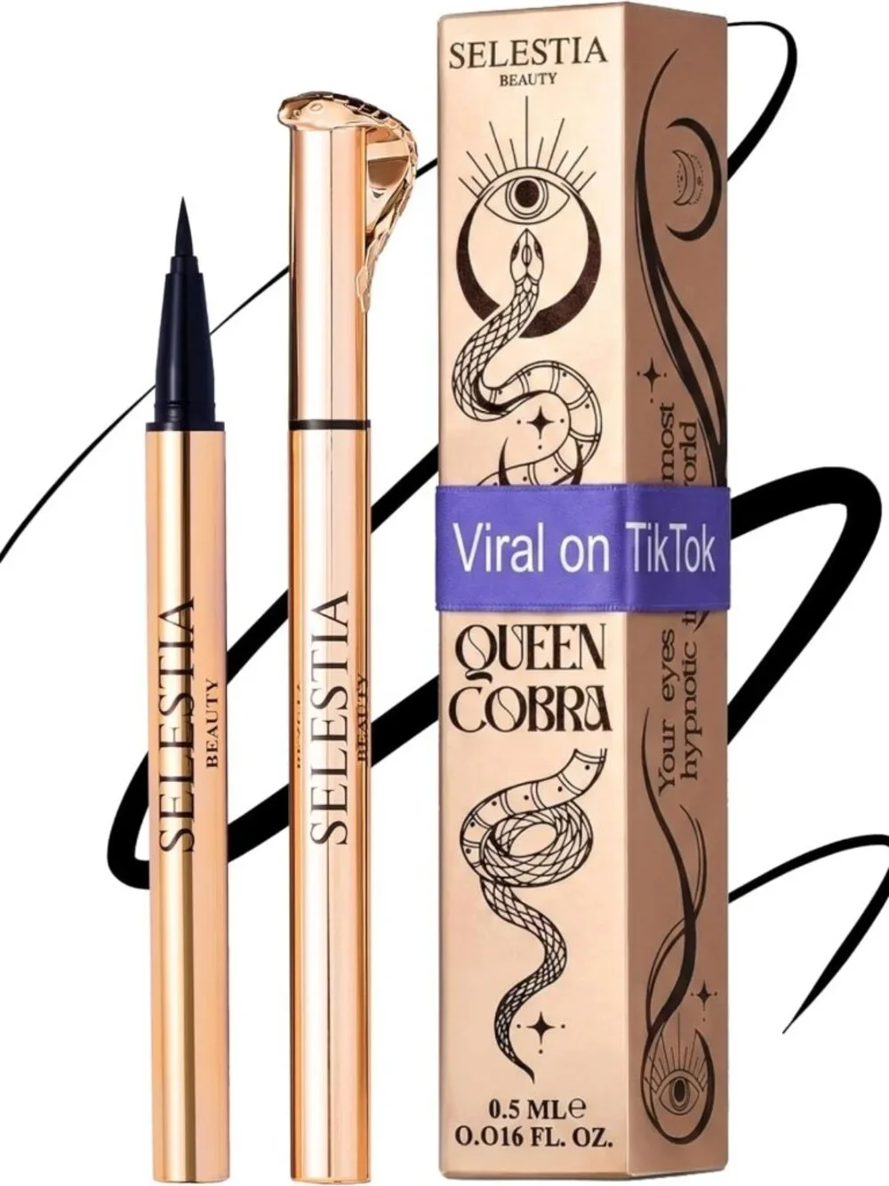 Black Liquid Eyeliner Pencil - Long-Lasting, Quick-Drying, No Flaking, Intense